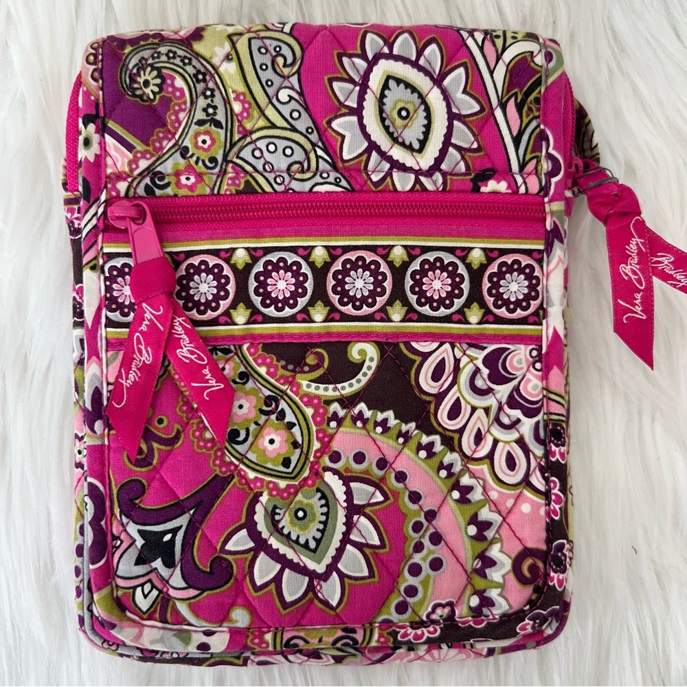 Vera Bradley Very Berry Paisley Hipster Crossbody Pocketbook Bag Vibrant Pink